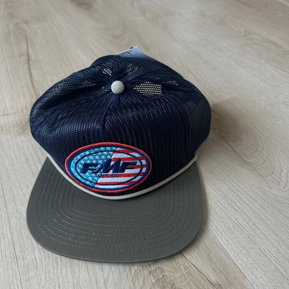 NWT FMF Racing Trucker Hat Mens Moto Americana OS Navy‎ Olive